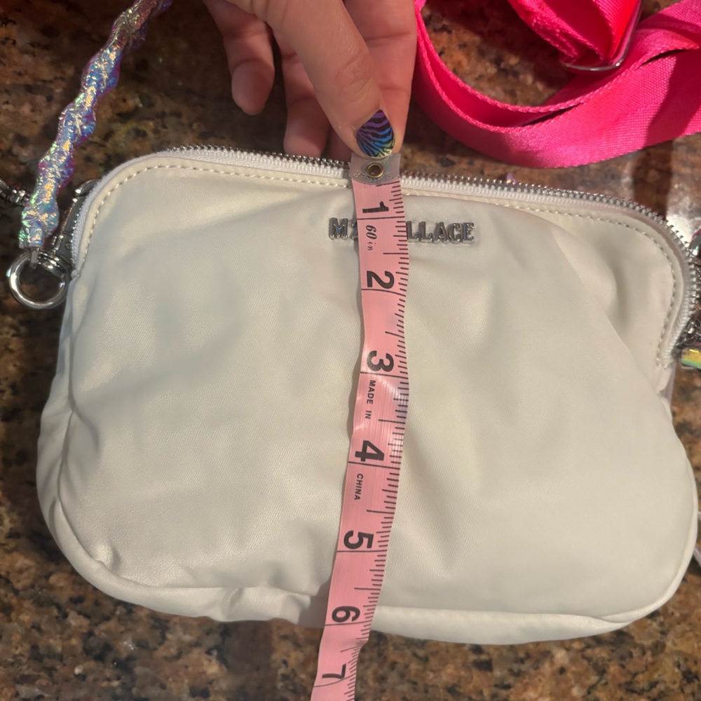 MZ Wallace White Crossbody Bag with Pink Strap - Picture 16 of 16